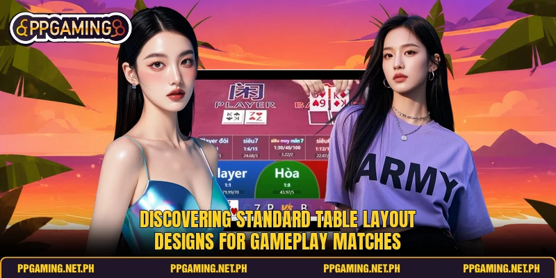 Discovering standard table layout designs for gameplay matches Discovering standard table layout designs for gameplay matches