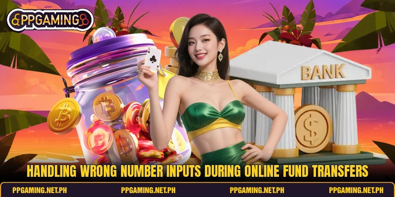 Handling wrong number inputs during online fund transfers