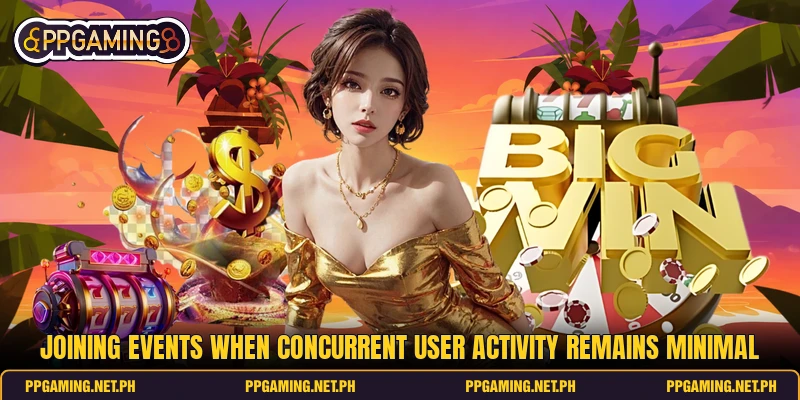 Joining events when concurrent user activity remains minimal