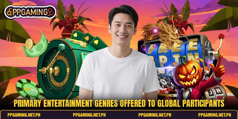 Primary entertainment genres offered to global participants