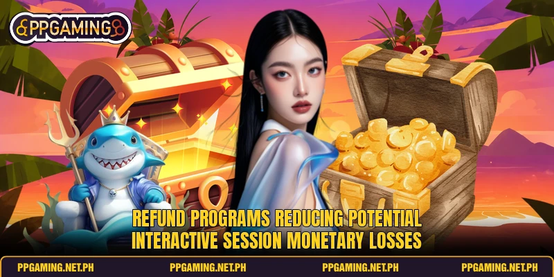Refund programs reducing potential interactive session monetary losses