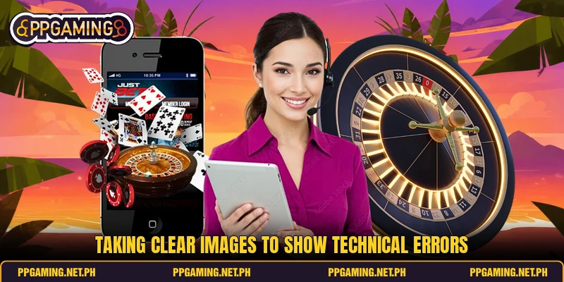 Taking clear images to show technical errors